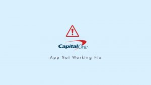 Capital One app not working fix-min