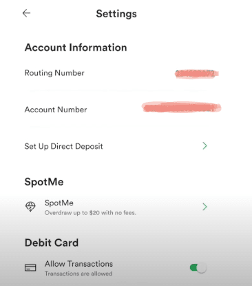 Chime routing number app-min