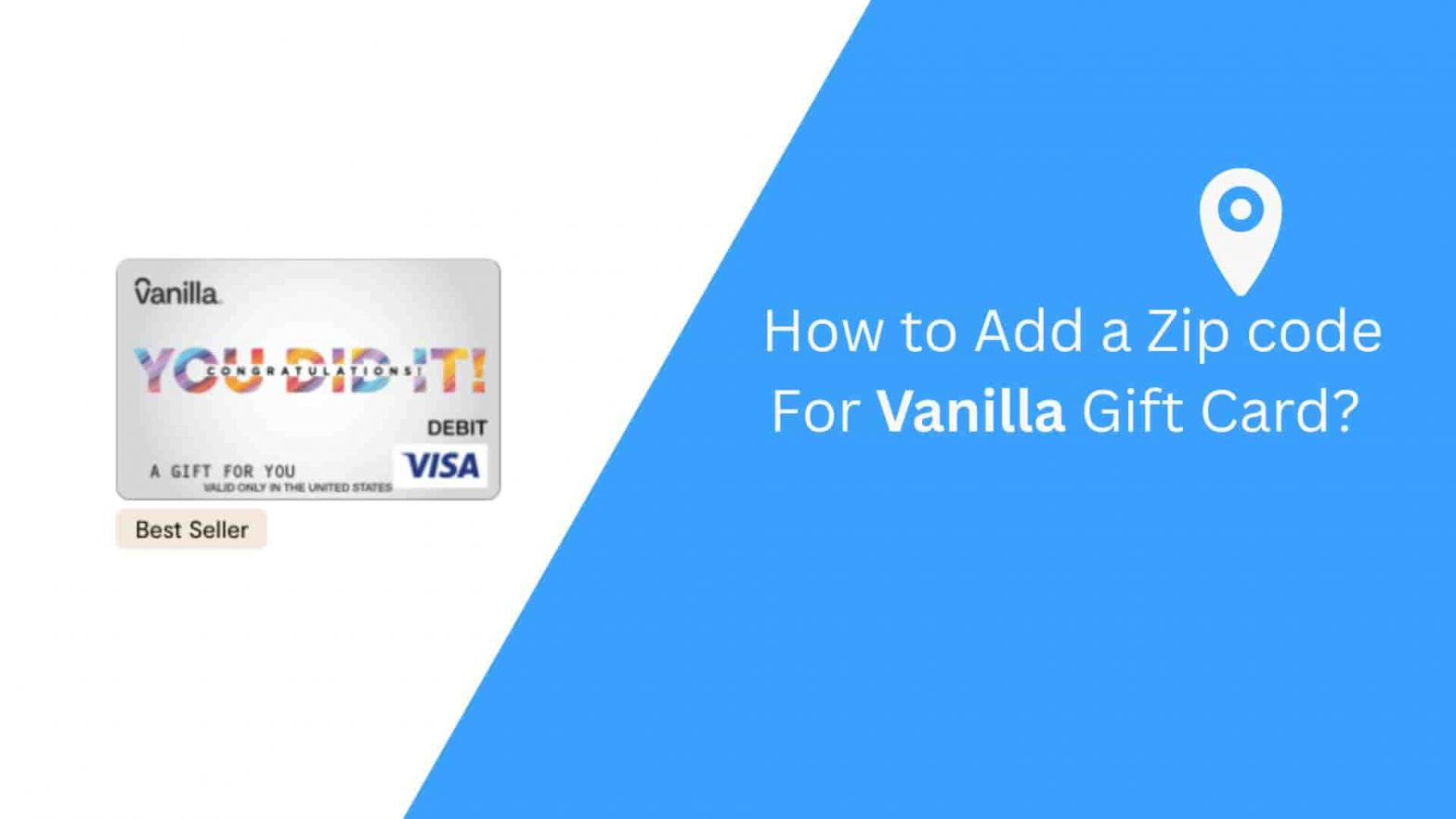 How to Add zip code for Vanilla gift card