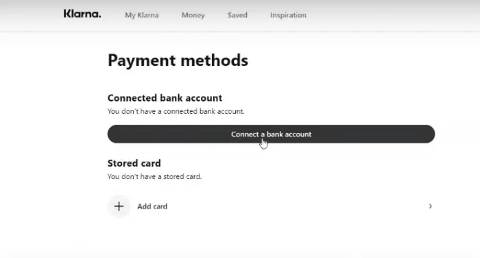 Payment methods Klarna