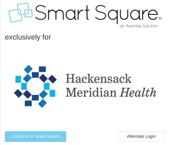 Meridian Smart Square login page