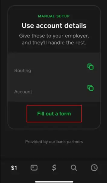 cash app account details