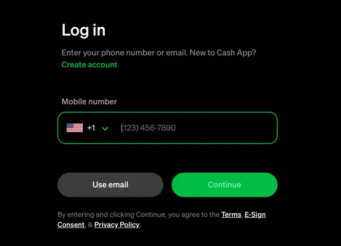 rename cash app login