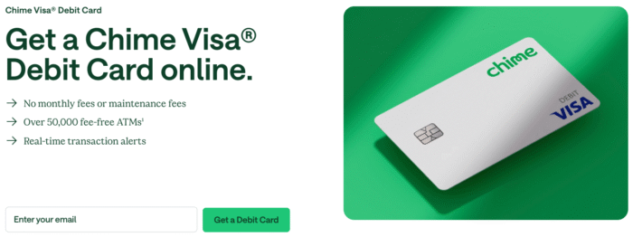 Chime Visa debit card