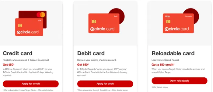 target cards payments
