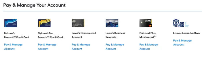 manage your account lowe's