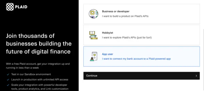 plaid connect bank
