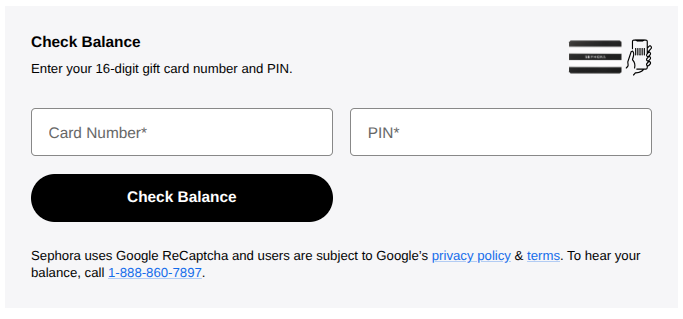 Sephora gift cards boxes