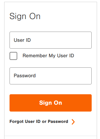  Home Depot login bill box 