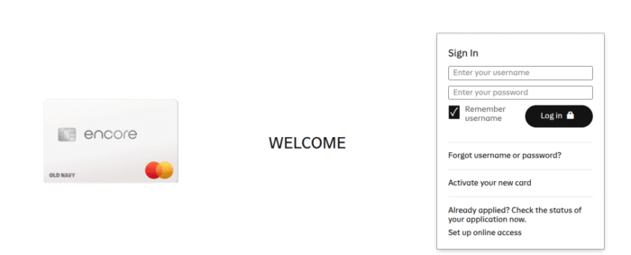 old navy CC pay page