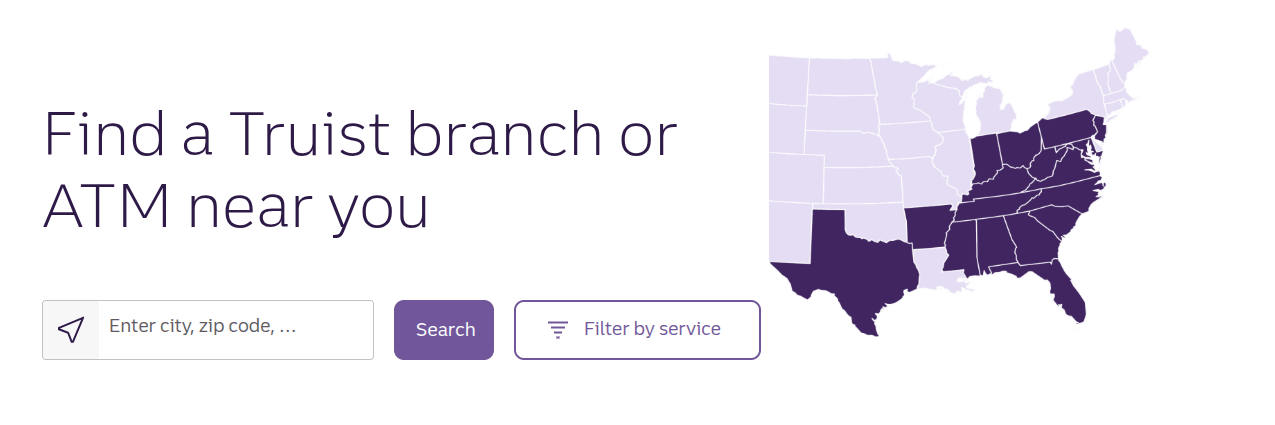 truist bank locator